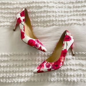 Floral Pointed Toe Heels Size 9